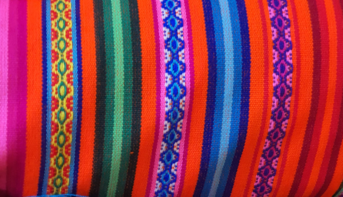 andean tablecloth, red tablecloth, striped tablecloth, small tablecloth, Cusco table runner, aguayo tablecloth, mandarin, orange