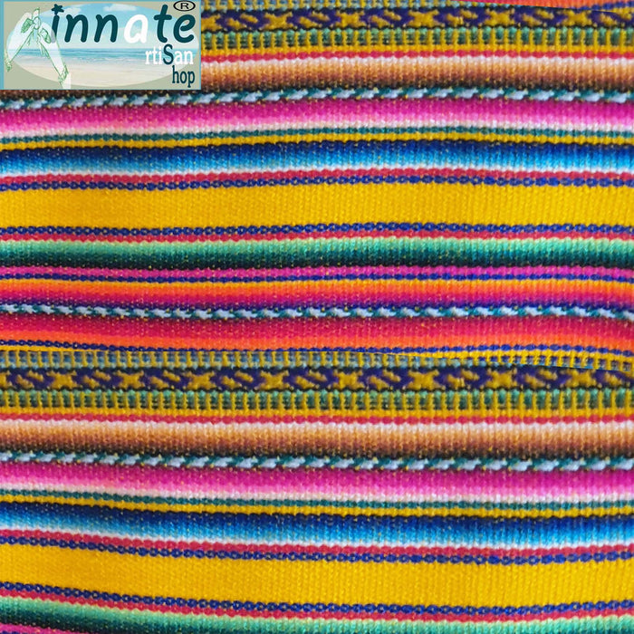 peruvian, andean, south america, fabric, by the yard, telas andinas, por metro, marigold, gold, striped, Peru fabric,, pastel orange