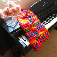 baby blanket, moises cobija, naranja, mandarina, Andean, Peruvian, orange, vivid tones, striped, baby blanket, innate artisan shop, peruvian blanket, colcha peruana, Cuzco, cusco, Andean blankets