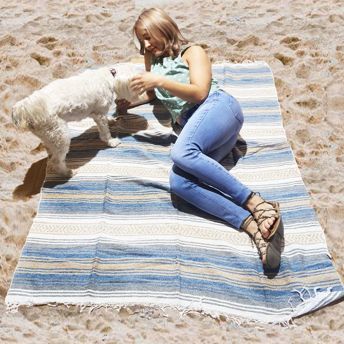 Baja blanket, Mexican, yoga, woven, artisan, beach, concert, festival, surfer