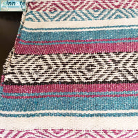 farmhouse, rustic, table runner, blanket, Mexican, falsa, maroon, turquoise