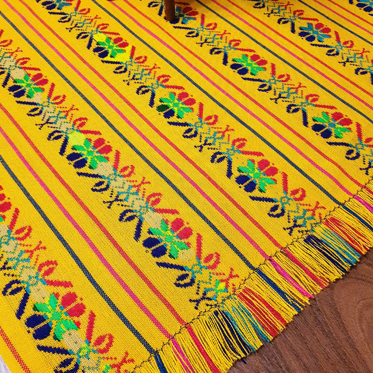 buy Mexican table runners, Mexican table runner near me, Mexican party table set up, mustard, woven, embroidered, aztec, mayan, pastel orange