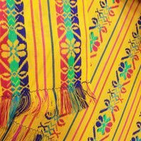 buy Mexican table runners, Mexican table runner near me, Mexican party table set up, mustard, woven, embroidered, aztec, mayan, pastel orange