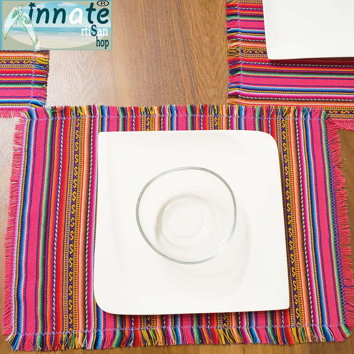 Peru decor,Inca,Peru placemats,Cusco decor,ethnic decor,Inca decor,hispanic linen,Peruvian placemats,placemats,ethnic placemats,artisan decor,Cusco placemat,Inca placemat, individuales peruanos, individuales Sud America, South American linen