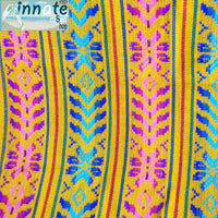 Mexican table runner, marigold, floral, Aztec, Mayan, mustard tone, camino de mesa amarillo, mostaza, telar, loom made, artisan