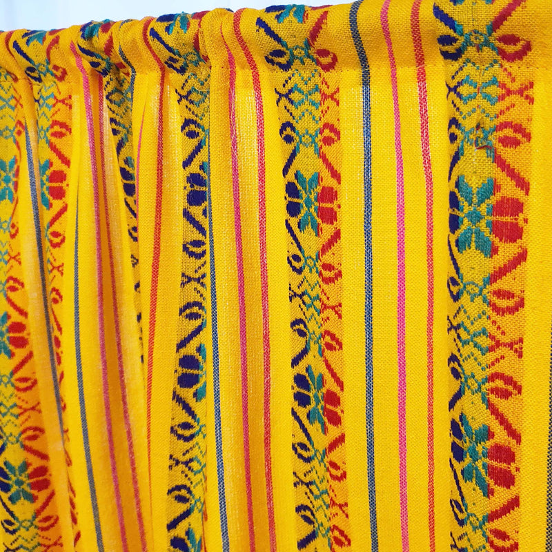 Mexican kitchen curtains, mustard, pastel orange, cortinas, Mexicanas, amarillas, a medida