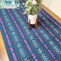 Mexican table runner, green table runner, camino de mesa verde, Mexicano, navidad, innate artisan shop, floral table runner, cambaya, hecho en telar, a mano, handmade, loom made, artisan, made in Mexico