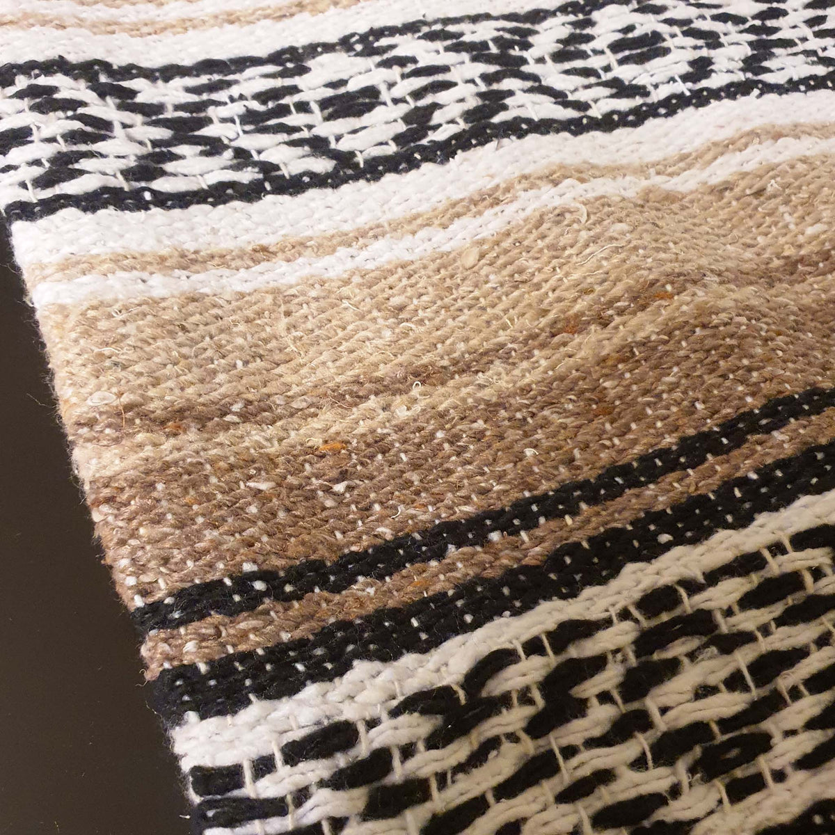 blanket, table runner, rustic, woven, Mexican, Southwest, loom, artisan, beige, camel tone