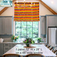 xtra wide valance, yellow, mango, Mexican, woven, custom, XL kitchen valance, marigold