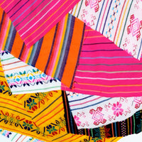 Cambaya woven, fabric squares , mini pieces, Mexican fabric, for adorns, xmas balls, Mexican xmas balls, squares of Mexican fabric, pedazos de telas mexicanas, para bolas de navidad