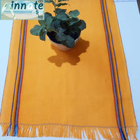 fiesta, table runners, jerga, rustic, vivid colors, yellow, turquoise, orange, fuchsia, pink, hot pink, caminos de mesa de jerga, rusticos, Mexican jerga fabric