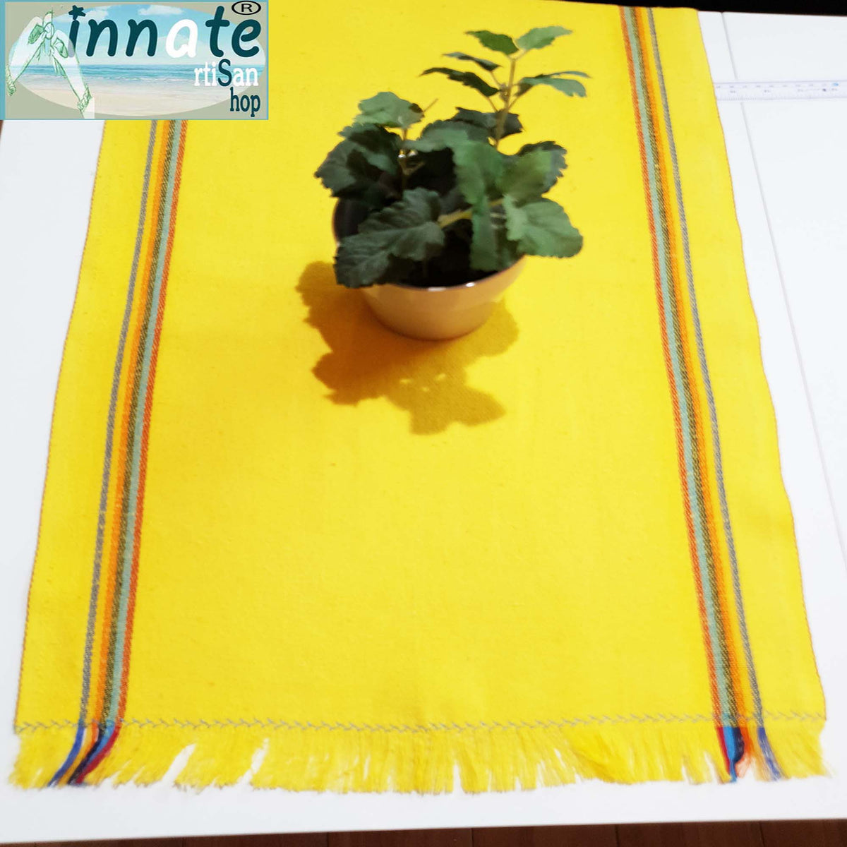 fiesta, table runners, jerga, rustic, vivid colors, yellow, turquoise, orange, fuchsia, pink, hot pink, caminos de mesa de jerga, rusticos, Mexican jerga fabric