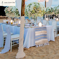 Mexican wedding, table runner, rustic, blue, blanket, beach wedding, tablecloths, farmhouse, decor, table