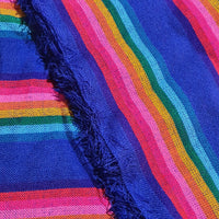 Fabric Royal blue, Mexican, woven, cambaya, by the yard