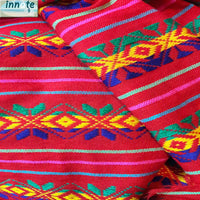 Mexican fabric, by the yard, red, embroidered, cambaya, tela, Mexicana, roja, bordada, por metro
