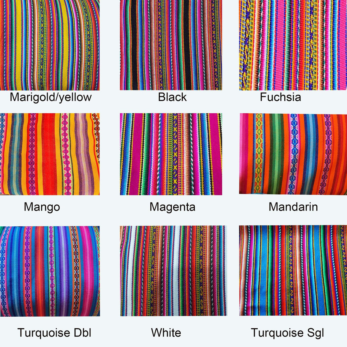 manteles individuales, de tela, turquesa, blanco, mango, magenta, fucsia, rojos, negros, amarillo