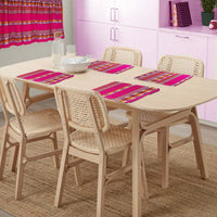 placemats, andean, fuchsia, hot pink, magenta, non-skid, peruvian, South America, Inca pattern, manteles individuales, peruanos, Andinos, Cuzco, fucsia, rosa