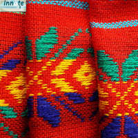 Mexican fabric, by the yard, red, embroidered, cambaya, tela, Mexicana, roja, bordada, por metro