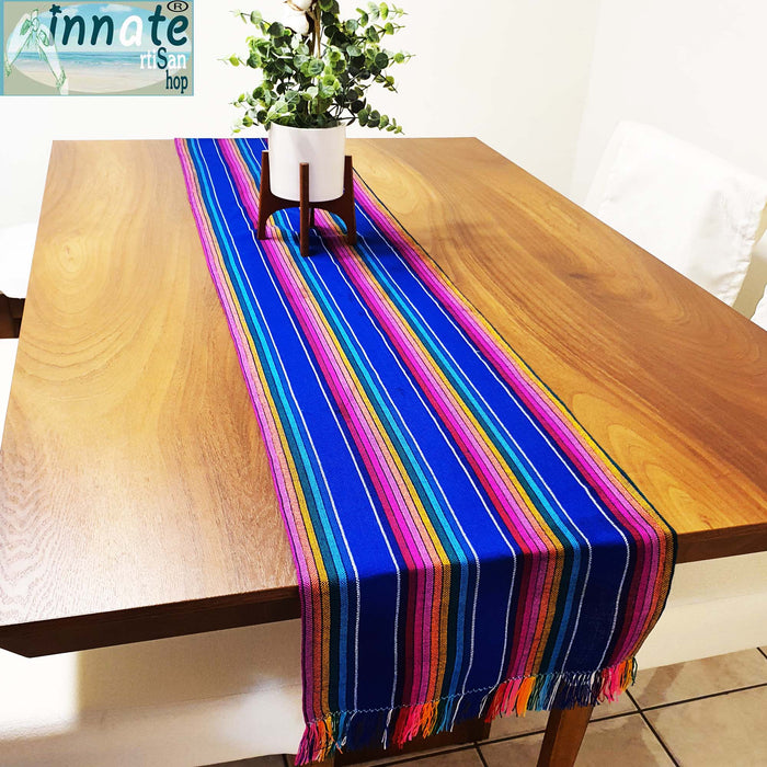 Mexican table runner, royal blue, fiesta, cinco de mayo, manteles mexicanos, camino de mesa, mexicano, azul rey