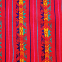 Mexican placemats, red, stripes, cambaya,  fabric, washable, artisan