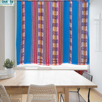 curtains, valance, custom, made to order, Cusco, Cuzco, Peruvian, Andean, white, Aguayo, Turquoise