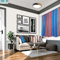 curtains, valance, custom, made to order, Cusco, Cuzco, Peruvian, Andean, white, Aguayo, Turquoise