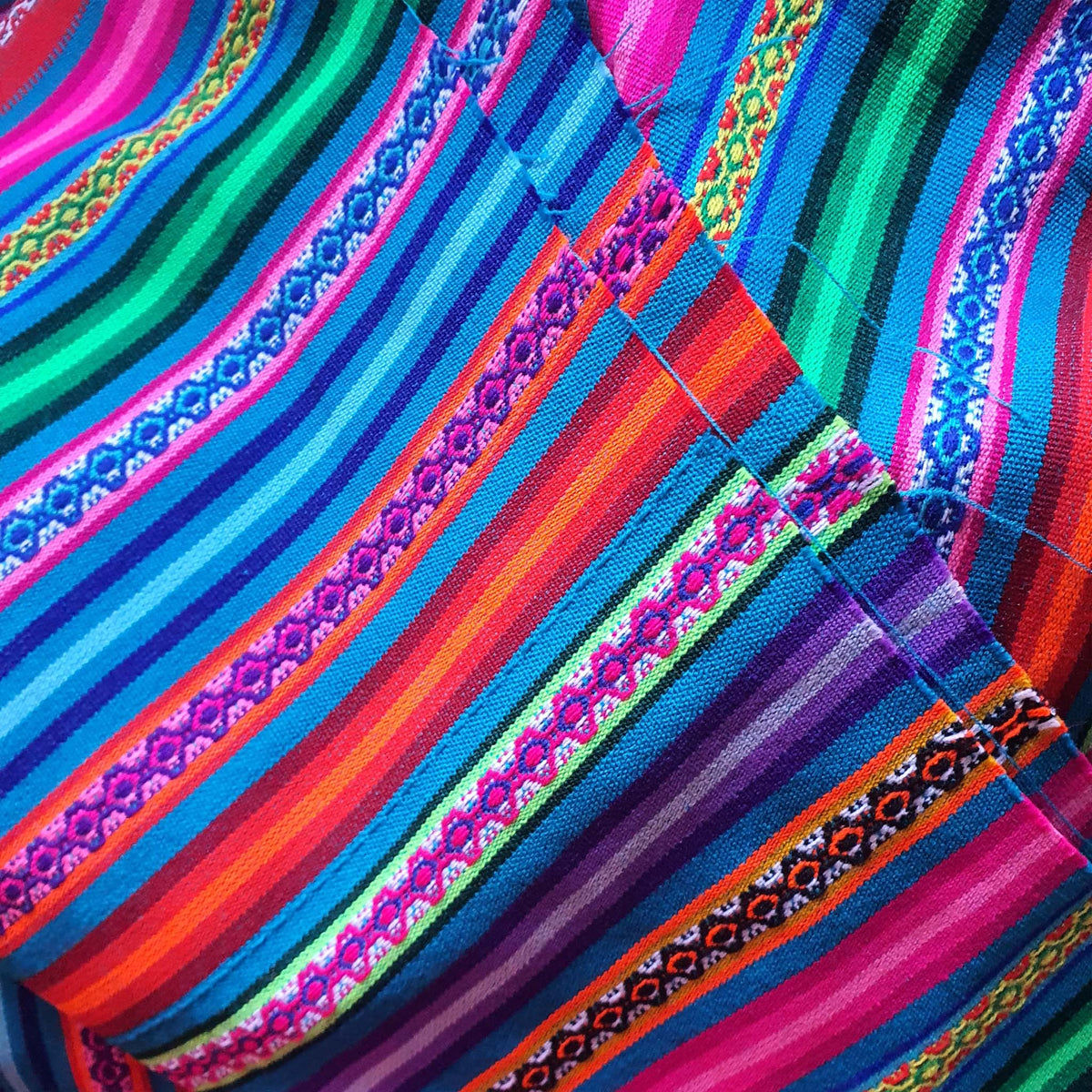 andean fabric, aguayo, by the yard, tela peruana, por metros, tela inca, Cusco, Cuzco, south america fabrics, turquoise