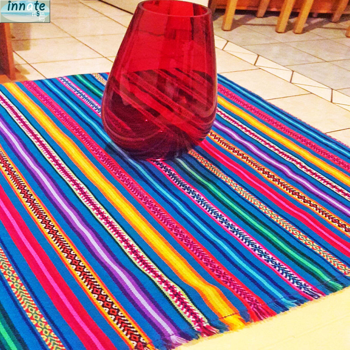 Mantel andino, mantel Peruano, Peruvian table runner, tablecloth, aguayo, blue turquoise