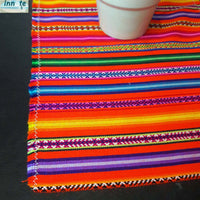 mandarin table runner, orange, Cusco, Peru, decor, Aguayo, South America, camino de mesa color red, rubi red table runner, rojo