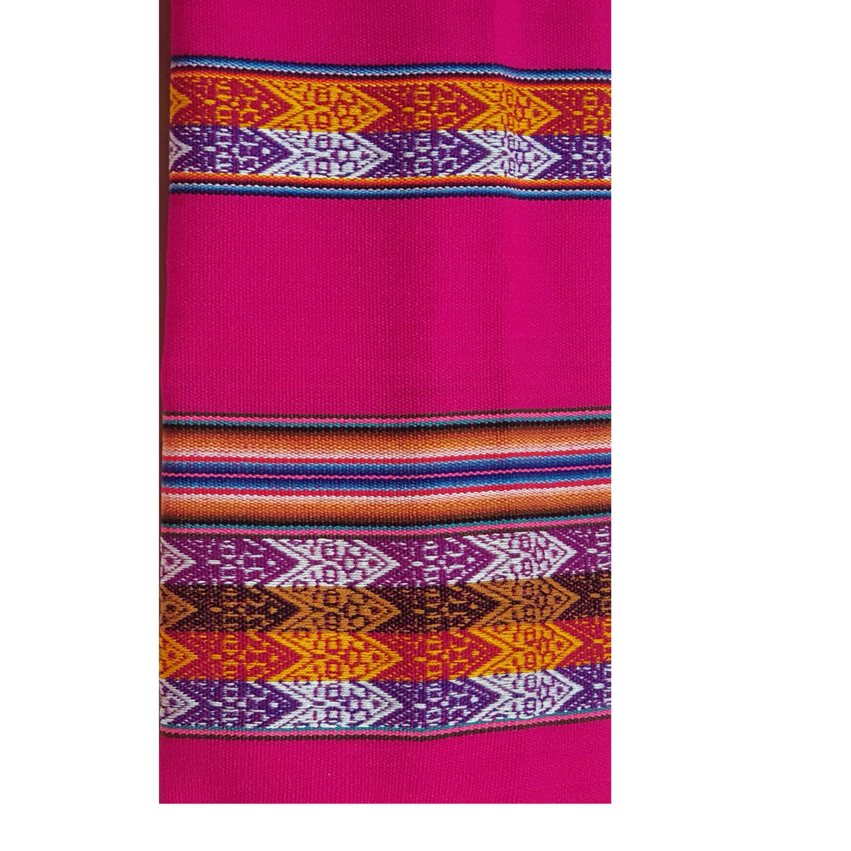 Graduation Latino stoles, authentic aguayo, white, turquoise, Inca pattern