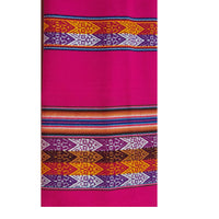 Graduation Latino stoles, authentic aguayo, white, turquoise, Inca pattern