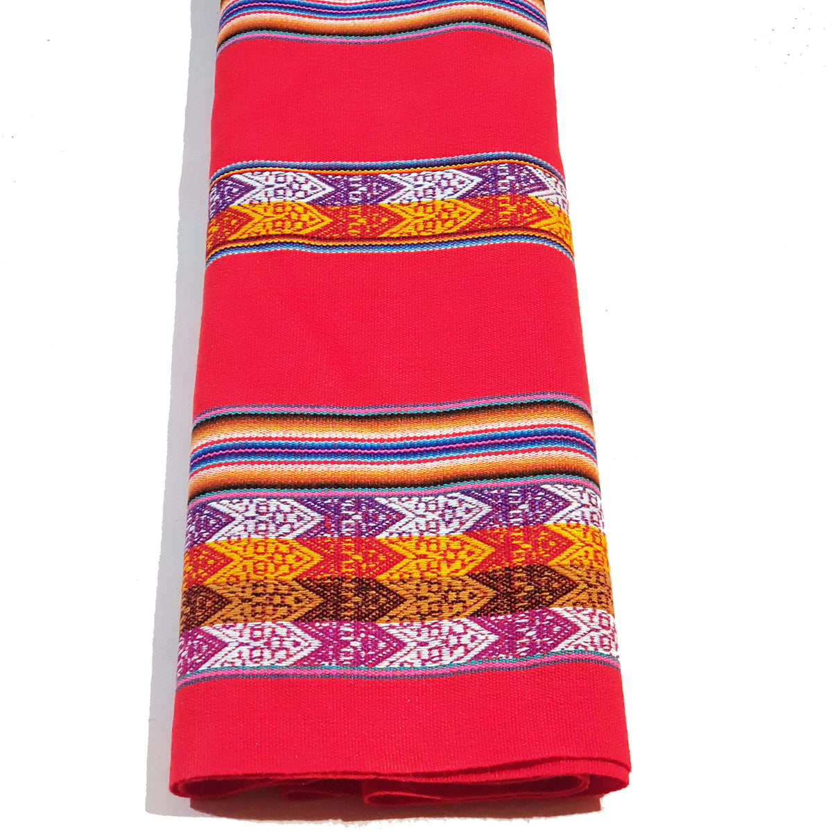 Graduation Latino stoles, authentic aguayo, white, turquoise, Inca pattern
