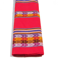 Graduation Latino stoles, authentic aguayo, white, turquoise, Inca pattern