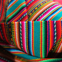 aguayo, by the yard, peruvian fabric, andean, andinas, peruanas, peruvian fabric, by yard, verde, green, emeral, teal