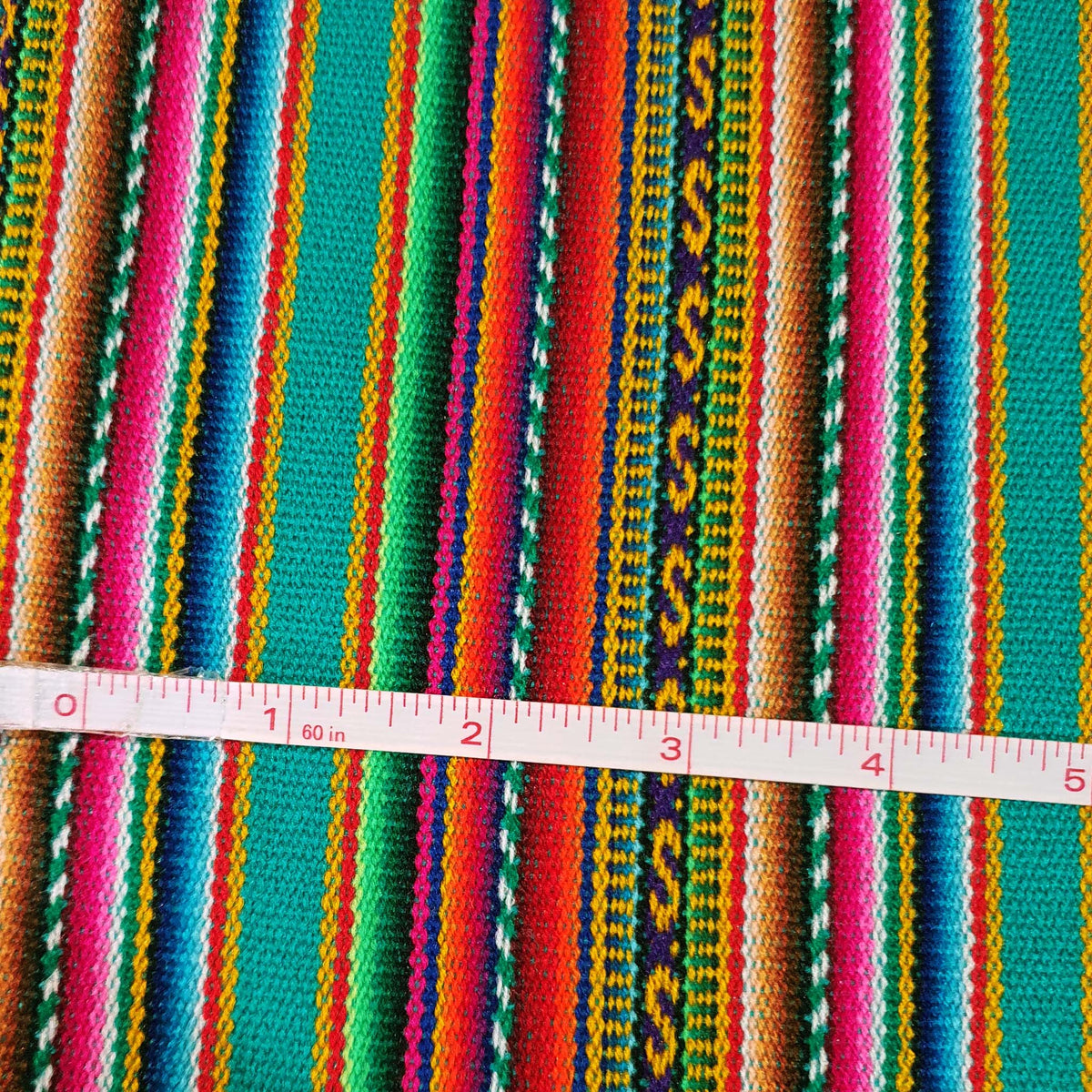 andean tablecloth, red tablecloth, striped tablecloth, small tablecloth, Cusco table runner, aguayo tablecloth, green., emerald, teal