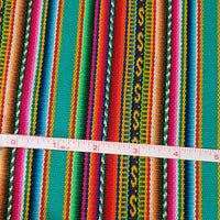 andean tablecloth, red tablecloth, striped tablecloth, small tablecloth, Cusco table runner, aguayo tablecloth, green., emerald, teal