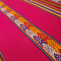Andean blanket, hot pink, close up