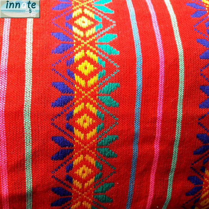 Mexican fabric, by the yard, red, embroidered, cambaya, tela, Mexicana, roja, bordada, por metro