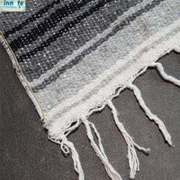 blanket table runner, Mexican table runner, rustic, farmhouse, black