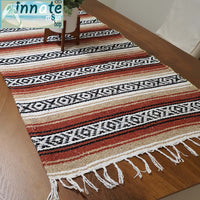 Blanket farmhouse table topper, rustic, Mexican, boho, centerpiece, ethnic, artisan, terracotta