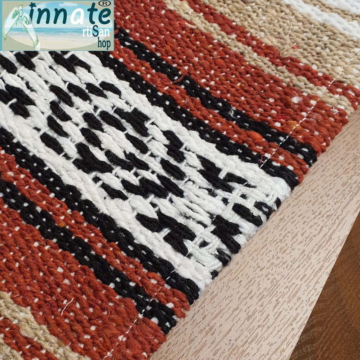 terracotta, farmhouse, table runner, blanket, Mexican, woven, rustic, artisan