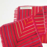 Mexican napkins, fiesta, Mexican fiesta, cambaya napkins, woven napkins, ethnic, red