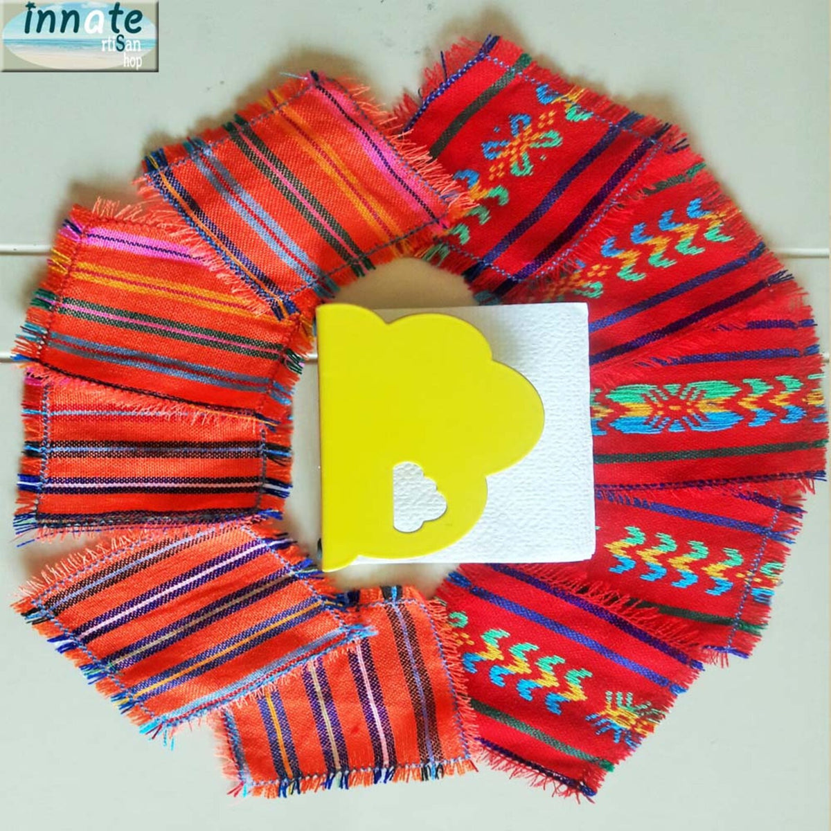 coasters, Mexican, fiesta, 5 de mayo, vivid colors, housewarming, cambaya coasters, artisan coaster
