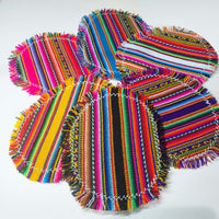 coasters, oval, round, andean, assorted, woven, non-skid, sets, gift, Inca design