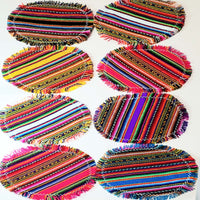 coasters, oval, round, andean, assorted, woven, non-skid, sets, gift, Inca design
