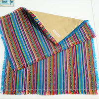 placemats, Andean, Peruvian, Aguayo, turquoise, dark turquoise, custom, non-skid, artisan, handmade, innate artisan shop