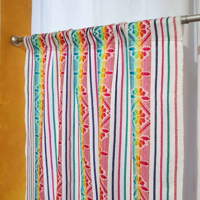 cortinas mexicanas, white valance, curtain, woven design curtains, cortinas Mexicanas, cortina cocina mexicanas, Mexican curtain, light curtains, valance curtain, custom made, a medida, cafe curtain