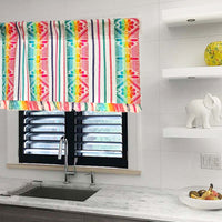 cortinas mexicanas, white valance, curtain, woven design curtains, cortinas Mexicanas, cortina cocina mexicanas, Mexican curtain, light curtains, valance curtain, custom made, a medida, cafe curtain