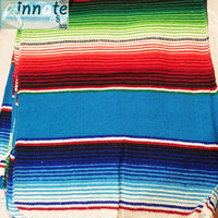 serape, table runner, light blue, sky blue, royal blue, turquoise, caminos de mesa, azul, rey, celeste, Mexican