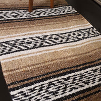 falsa blanket, blanket, table runner, rustic, woven, Mexican, Southwest, loom, artisan, beige, camel tone
